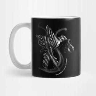 Hummingbird Zebra Ribbon Neuroendocrine Cancer Awareness Mug